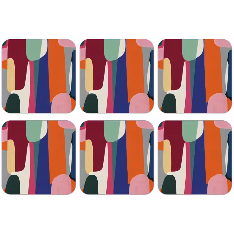 Vormen - Ritmisch - Kleuren - Abstract onderzetter kurk middel -zkaufland3dotto