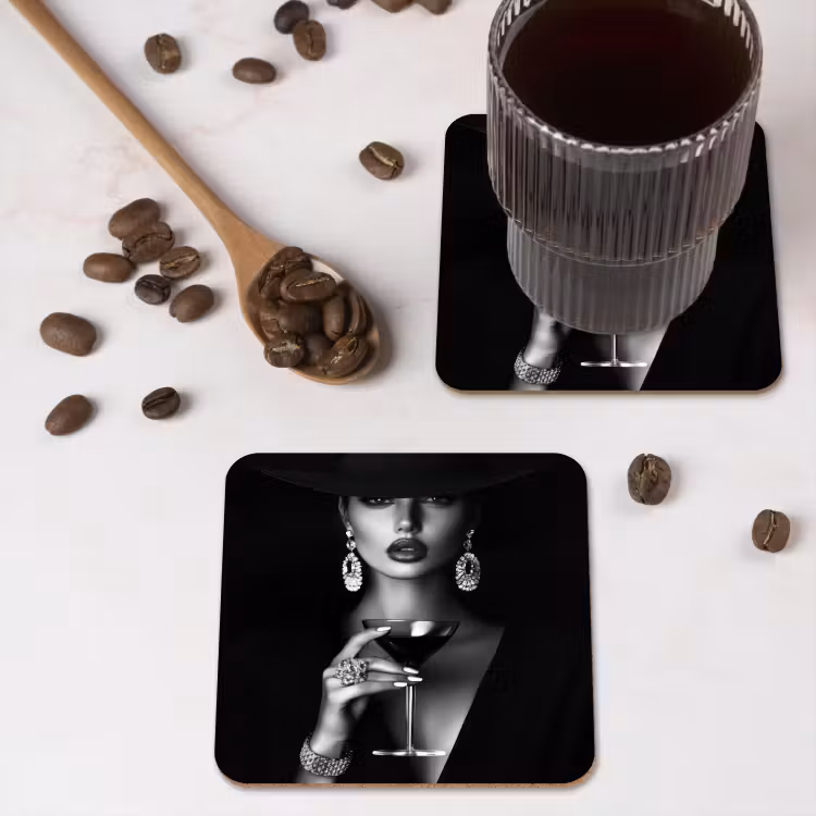 Vrouw - Cocktail - Chic onderzetter kurk middel -sfeer2