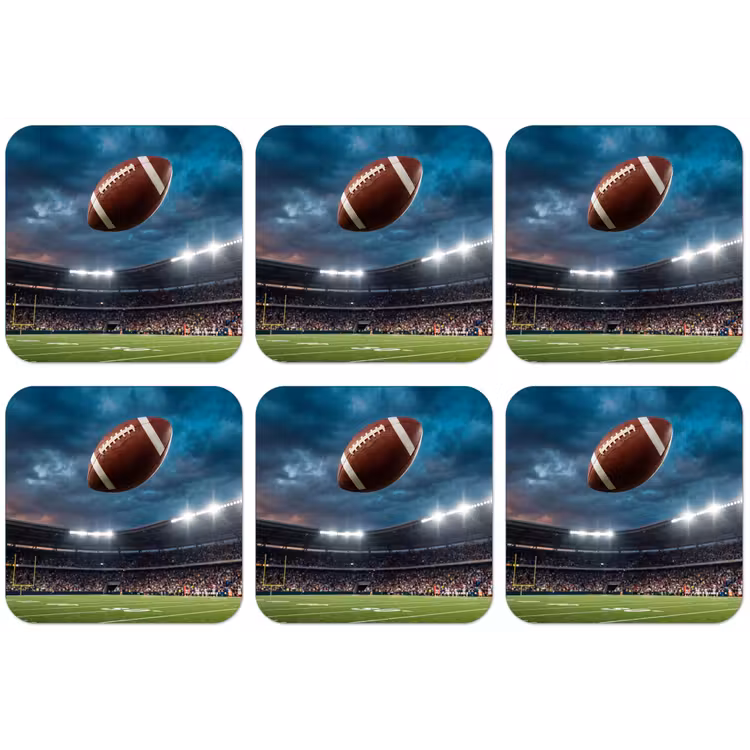 Football - Bal - Stadion - Sport onderzetter kurk middel -zkaufland3dotto