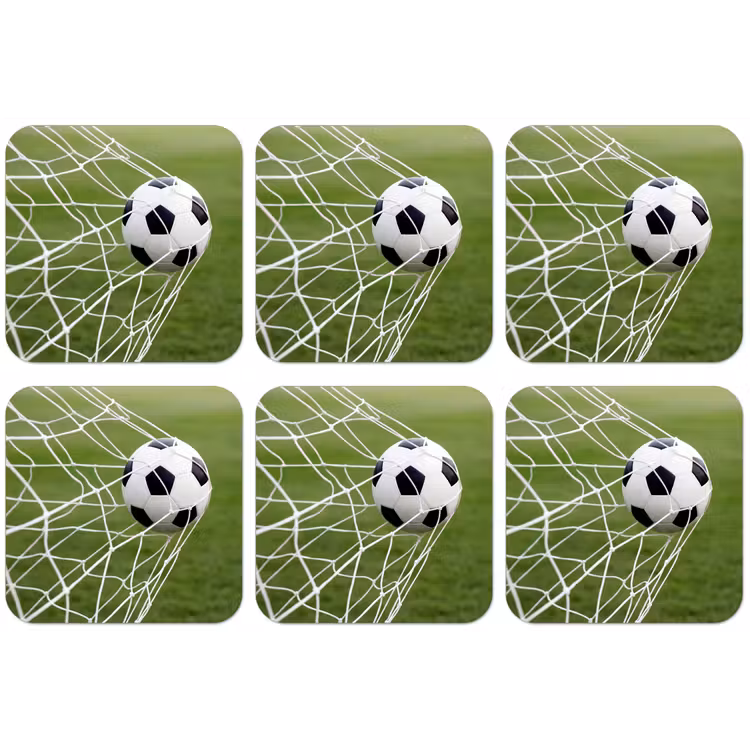 Voetbal - Goal - Net - Sport onderzetter kurk middel -zkaufland3dotto