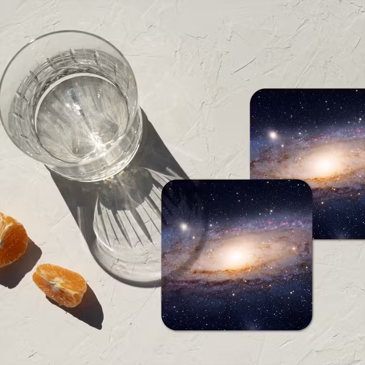 Untersetzer - Galaxie – Weltraum – Kosmos - Sterrenstelsel - Ruimte - Kosmos onderzetter kurk middel