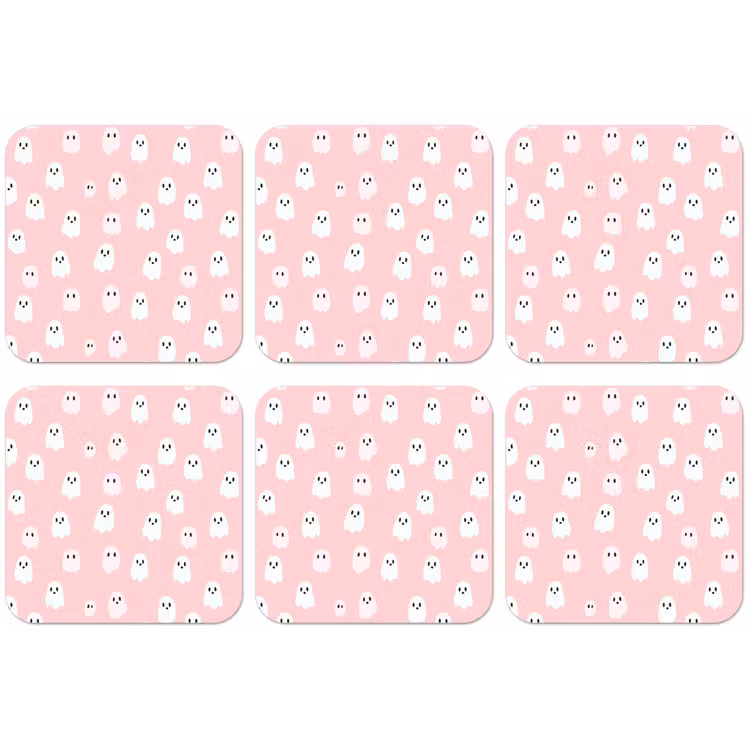 Spookjes - Patroon - Roze onderzetter kurk middel 366 -zkaufland3dotto