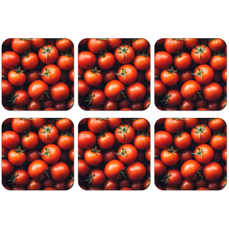 Groente - Rood - Tomaten onderzetter kurk middel -zkaufland3dotto