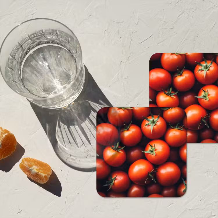 Groente - Rood - Tomaten onderzetter kurk middel -sfeer4