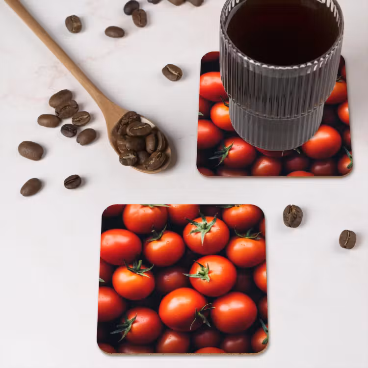 Groente - Rood - Tomaten onderzetter kurk middel -sfeer2
