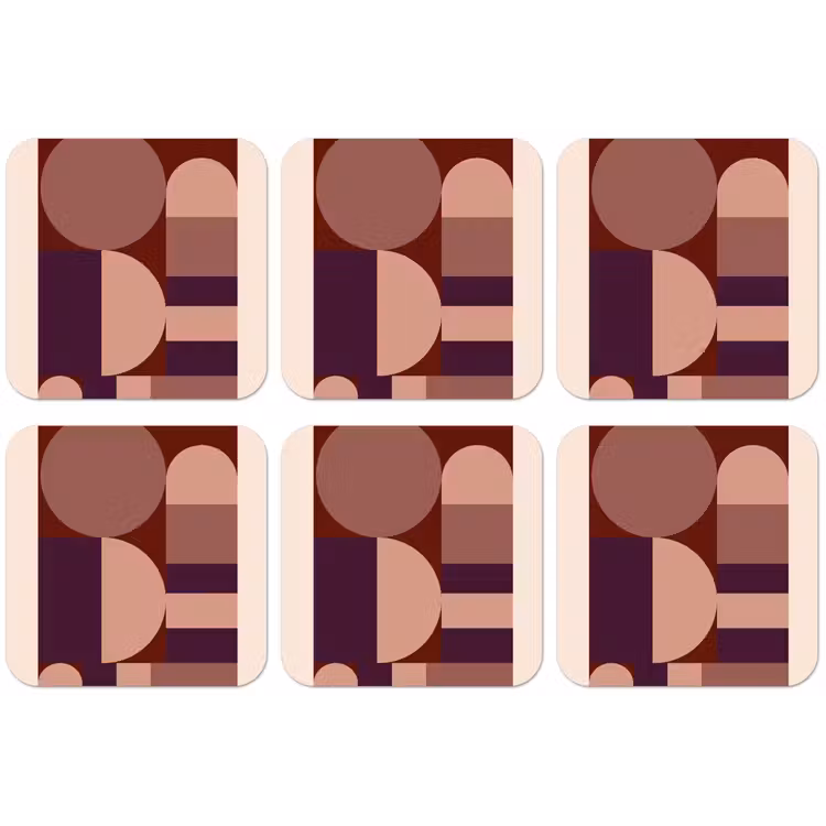 Geometrisch - Cirkels - Rood onderzetter kurk middel -zkaufland3dotto