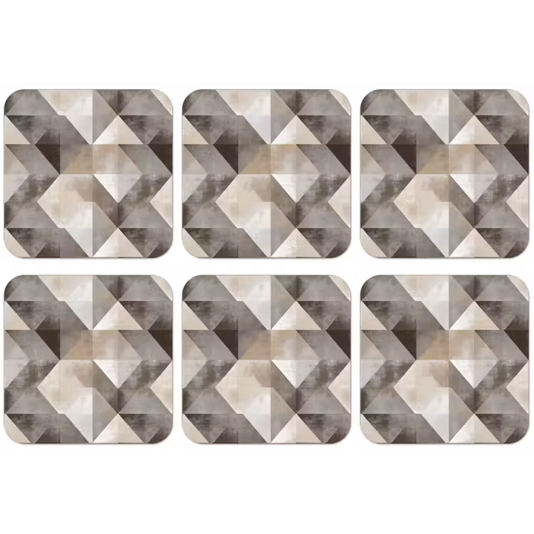 Geometrisch - Motief - Aardetinten onderzetter kurk middel 366 -zkaufland3dotto