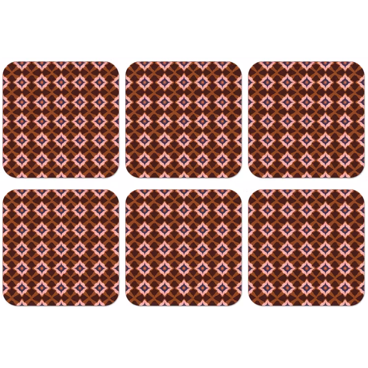 Geometrisch - Sierlijk - Bruin onderzetter kurk middel 366 -zkaufland3dotto