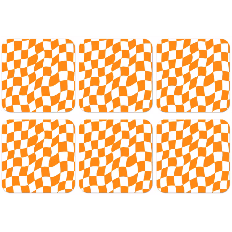 Golvend - Patroon - Oranje onderzetter kurk middel 366 -zkaufland3dotto