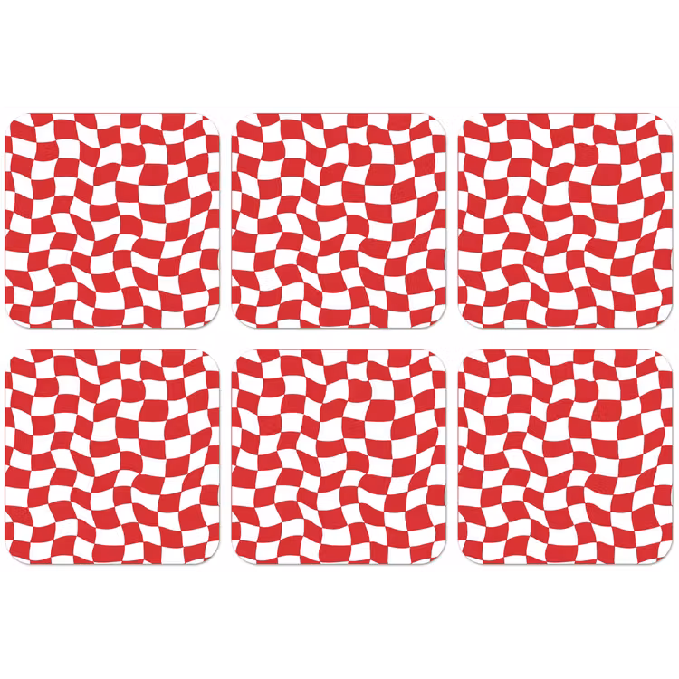 Golvend - Patroon - Rood onderzetter kurk middel 366 -zkaufland3dotto