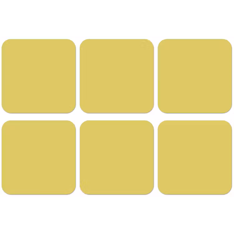 Golden - Ochre - Geel onderzetter kurk middel 366 -zkaufland3dotto