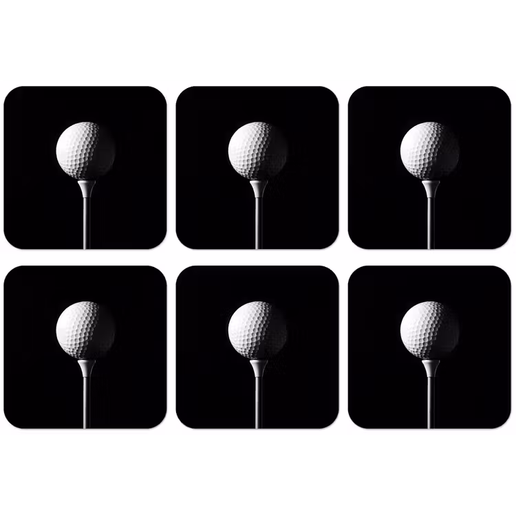 Golfbal - Minimalistisch - Wit onderzetter kurk middel -zkaufland3dotto