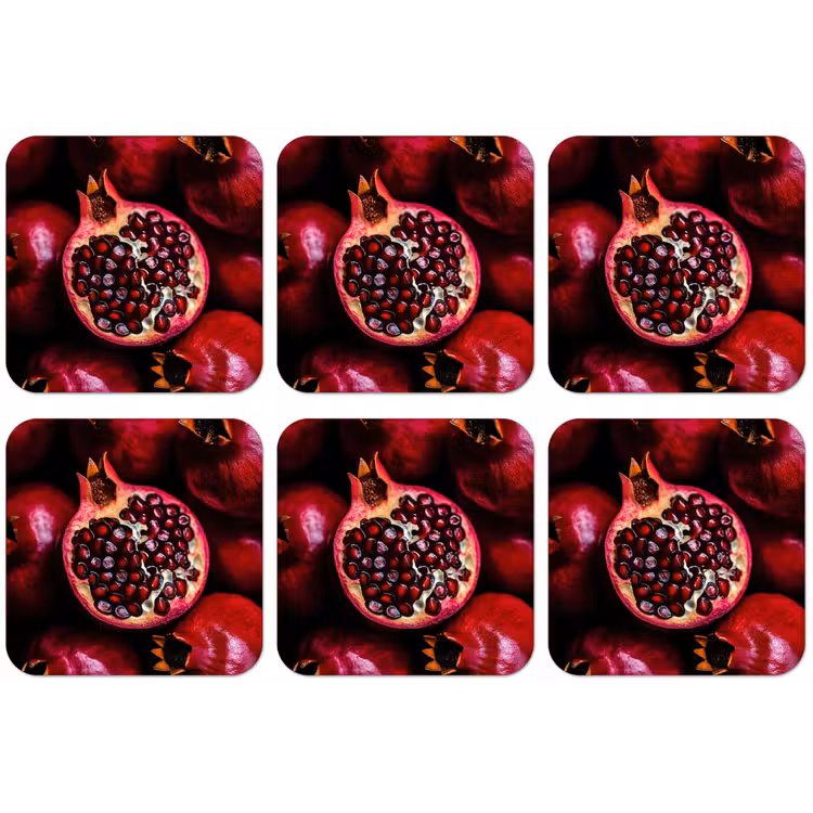 Granaatappel - Rood - Fruit onderzetter kurk middel -zkaufland3dotto