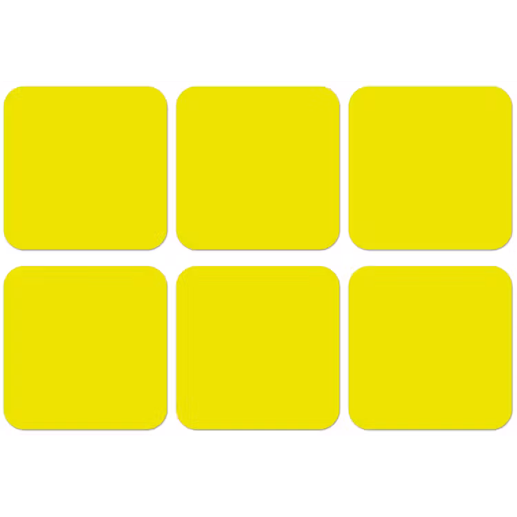 Bright - Canary - Geel onderzetter kurk middel 366 -zkaufland3dotto