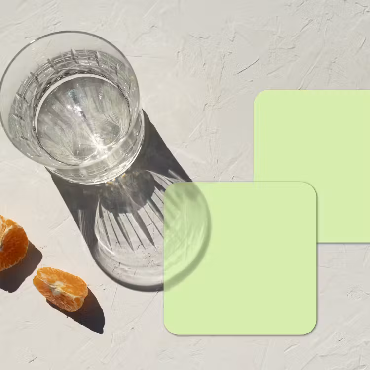 Light - Lime - Groen onderzetter kurk middel 366 -sfeer4