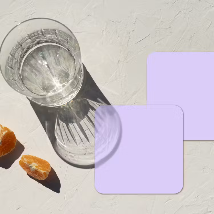 Light - Orchid - Paars onderzetter kurk middel 366 -sfeer4