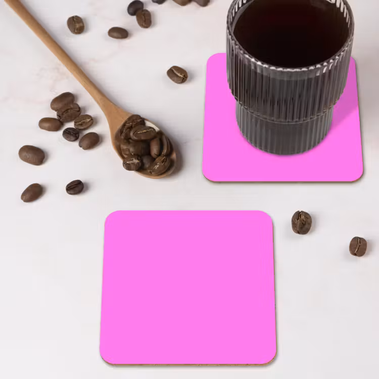 Bright - Orchid - Roze onderzetter kurk middel 366 -sfeer2