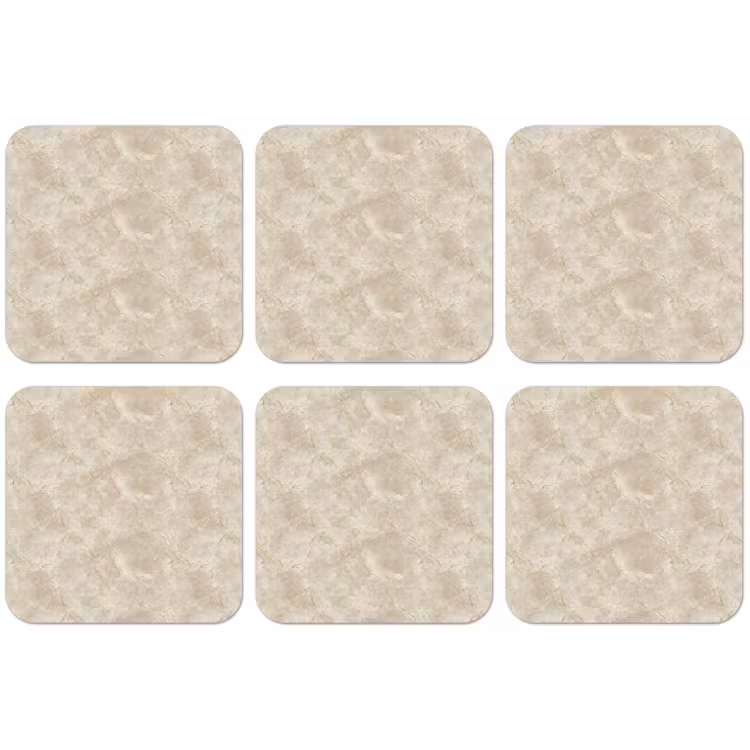 Lichtbeige - Marmer - Aders onderzetter kurk middel 366 -zkaufland3dotto