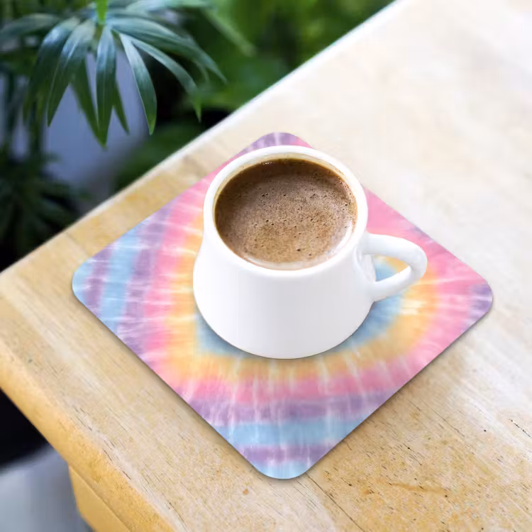 Hartvorm - Pastelkleuren - Tie Dye onderzetter kurk middel -sfeer5