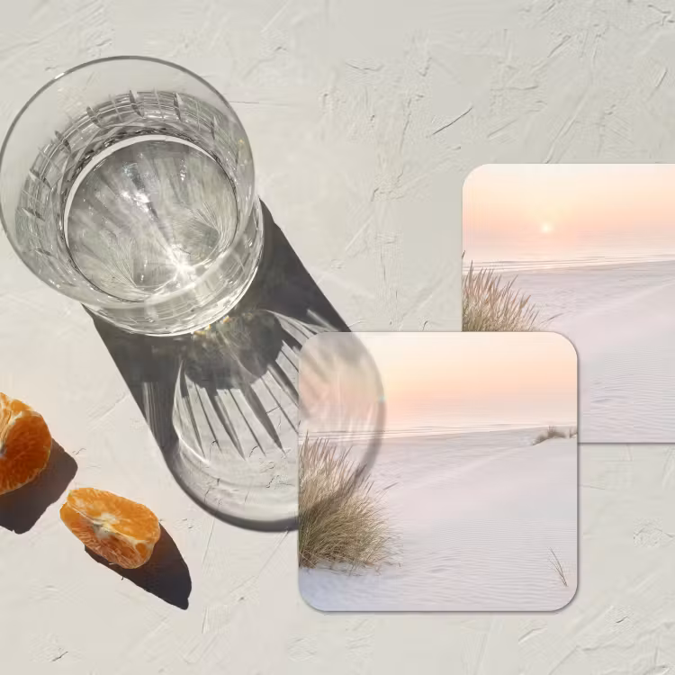 Horizon - Duinlandschap - Zand onderzetter kurk middel -sfeer4