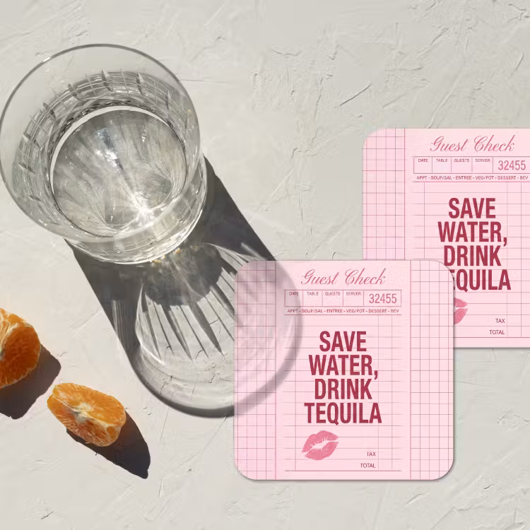 Humor - Drank - Tekst - Roze onderzetter kurk middel -sfeer4