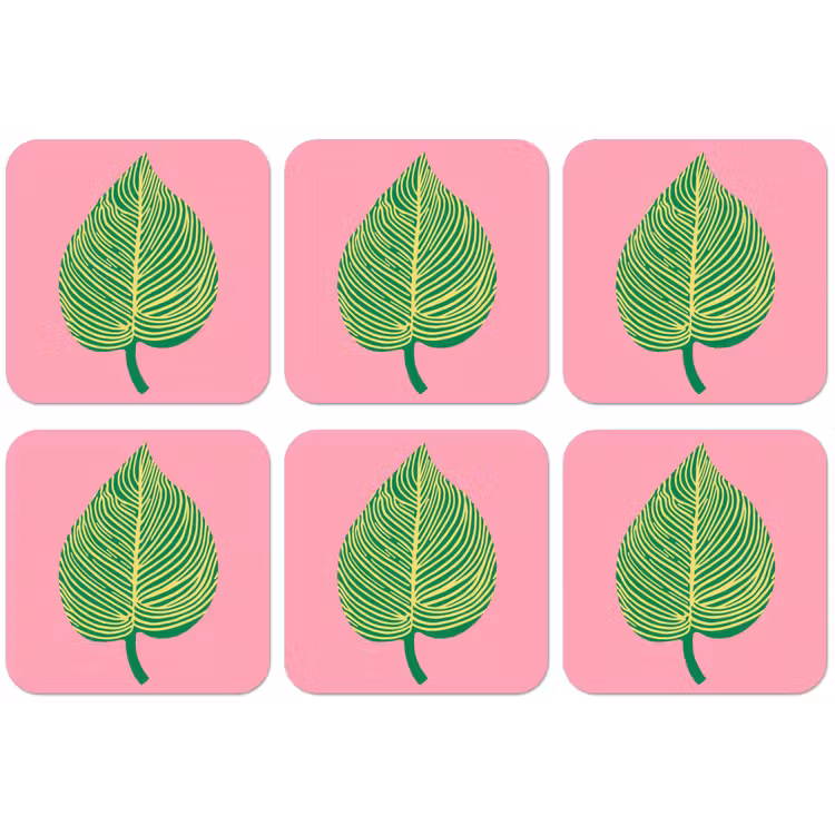 Illustratie - Blad - Minimalistisch - Groen onderzetter kurk middel -zkaufland3dotto