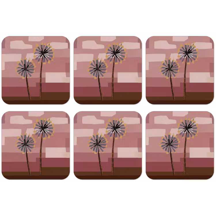 Illustratie - Bloemen - Vlakken - Abstract onderzetter kurk middel -zkaufland3dotto