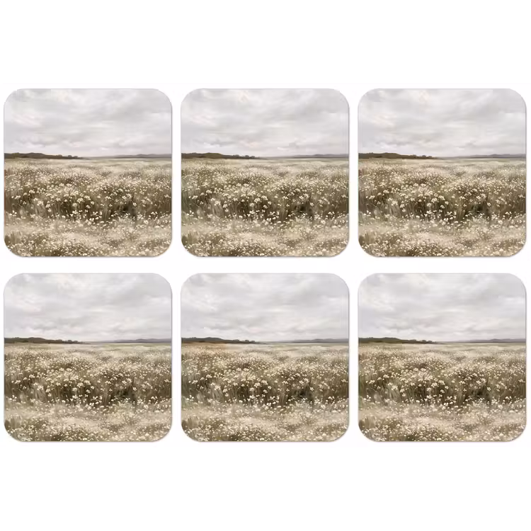 Illustratie - Landschap - Wit onderzetter kurk middel -zkaufland3dotto