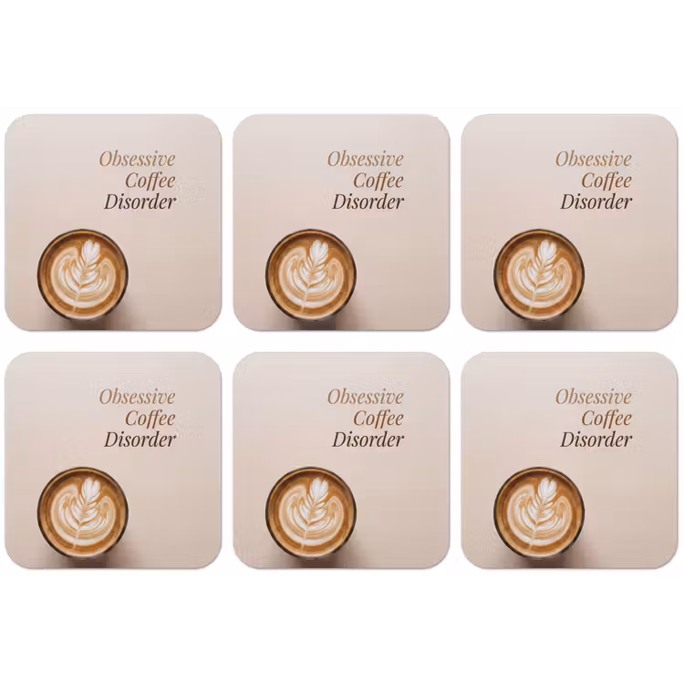 Koffie - Obessive Coffee Disorder - Beige onderzetter kurk middel -zkaufland3dotto