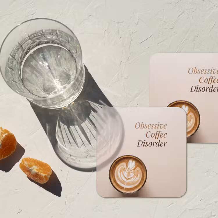 Koffie - Obessive Coffee Disorder - Beige onderzetter kurk middel -sfeer4