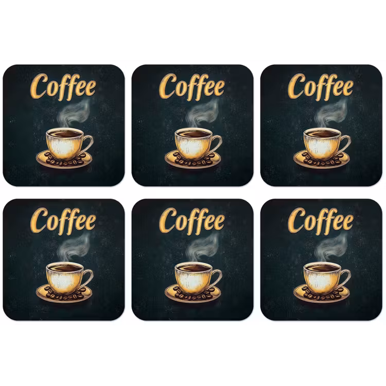 Koffie - Schotel - Koffiebonen - Retro onderzetter kurk middel -zkaufland3dotto