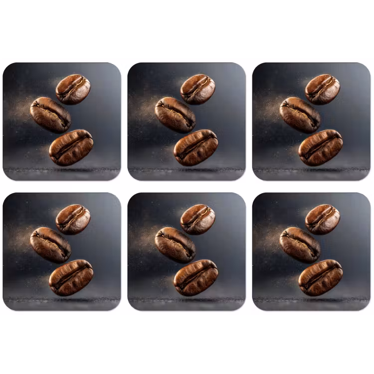 Koffiebonen - Zwevend - Grijs onderzetter kurk middel -zkaufland3dotto
