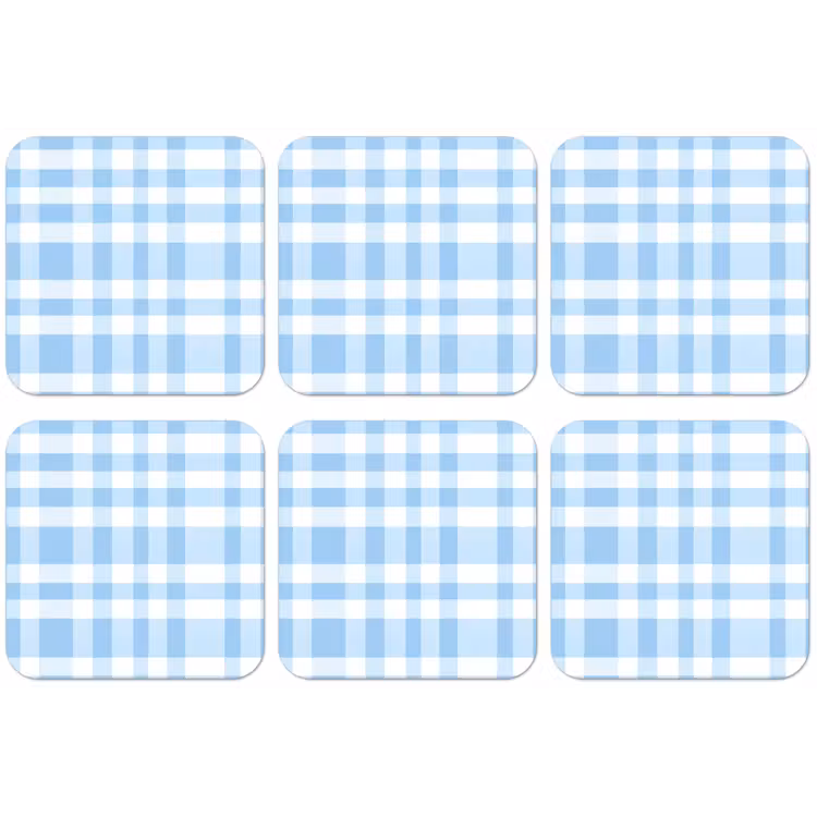 Ruit - Patroon - Blauw onderzetter kurk middel 366 -zkaufland3dotto