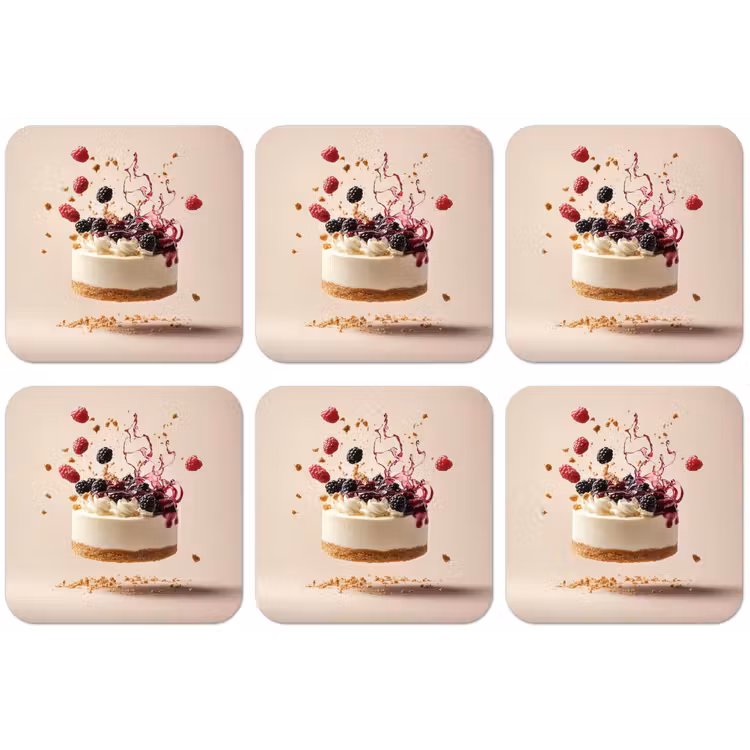 Cheesecake - Eten - Roze - Taart onderzetter kurk middel -zkaufland3dotto