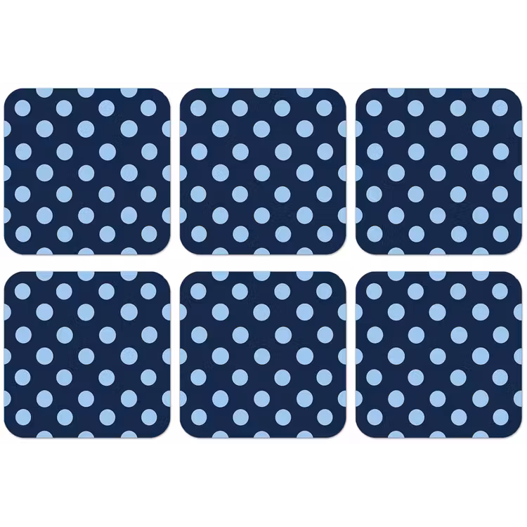 Klassiek - Dots - Blauw onderzetter kurk middel 366 -zkaufland3dotto