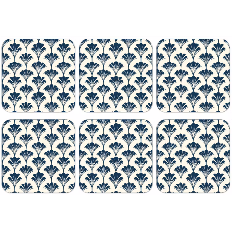 Klassiek - Motief - Blauw onderzetter kurk middel 366 -zkaufland3dotto