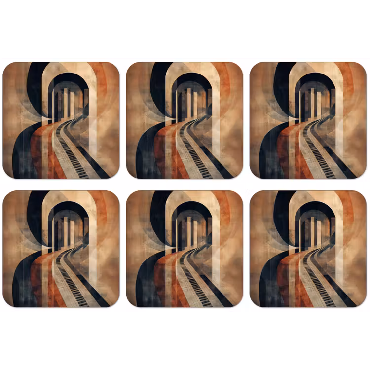 Piano - Toetsen - Abstract onderzetter kurk middel -zkaufland3dotto