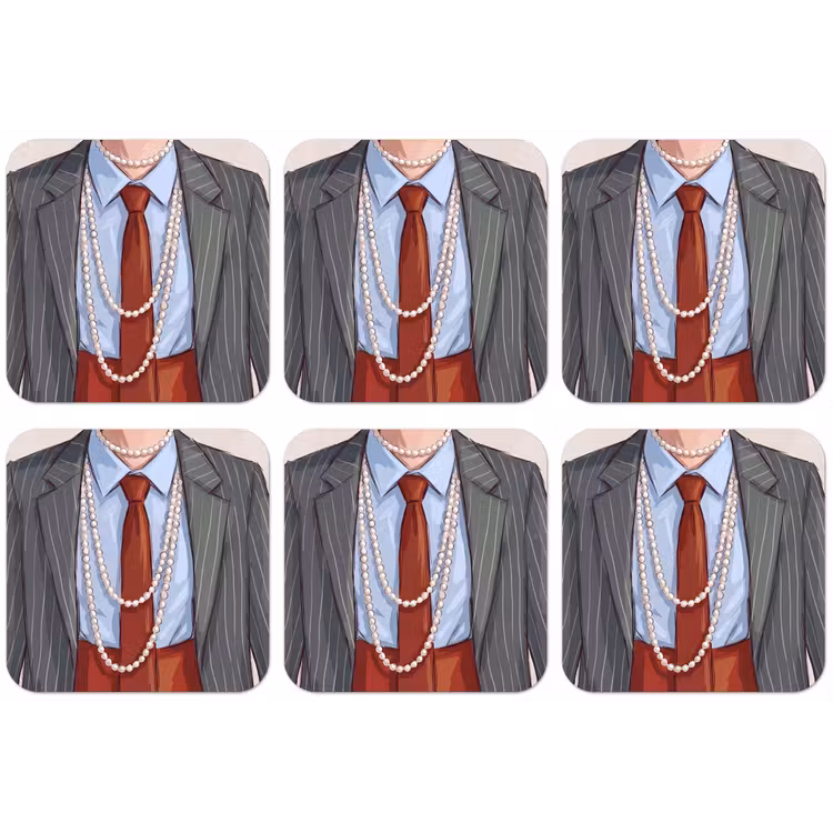 Kleding - Strik - Parels - Klassiek - Mode onderzetter kurk middel -zkaufland3dotto