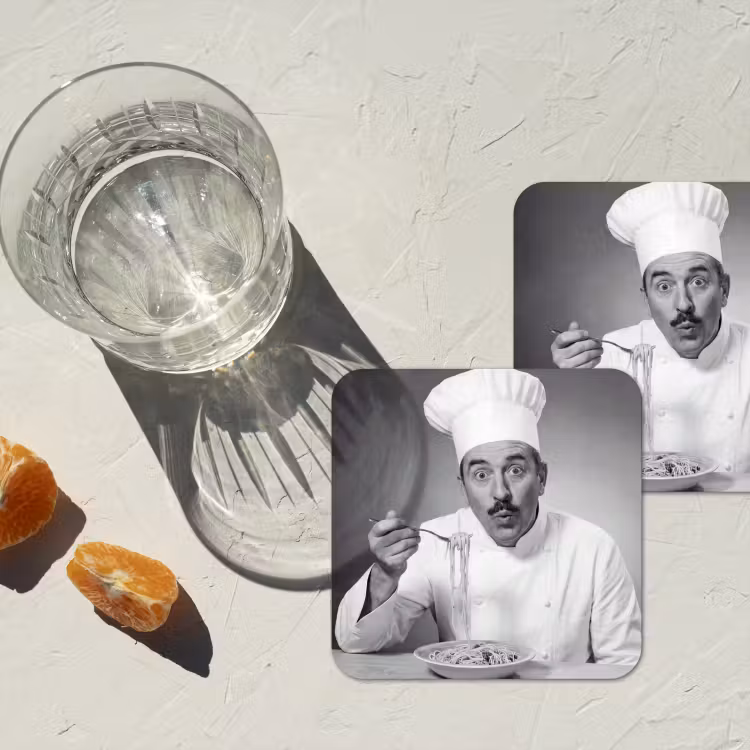 Chef - Spaghetti - Pasta onderzetter kurk middel -sfeer4