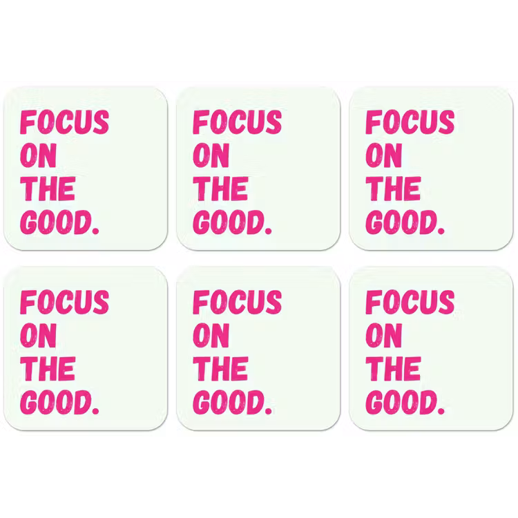 Focus on the good - Beige - Roze onderzetter kurk middel -zkaufland3dotto