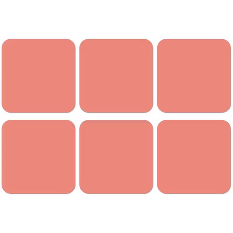 Coral - Reef - Rood onderzetter kurk middel 366 -zkaufland3dotto