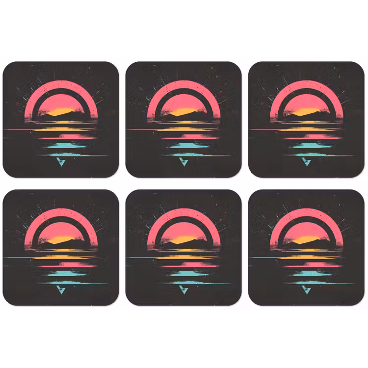 Cirkel - Abstract - Roze onderzetter kurk middel -zkaufland3dotto