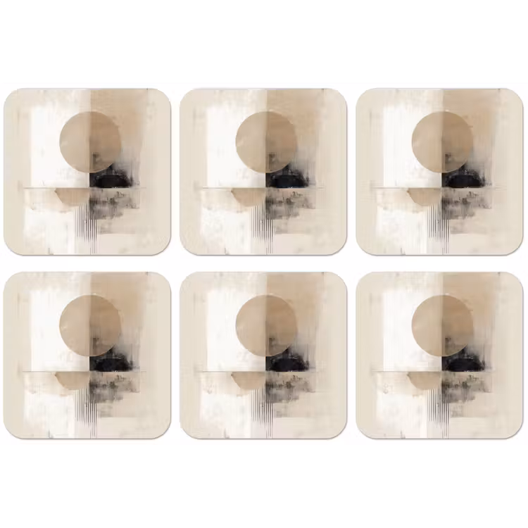Cirkel - Compositie - Diepte - Beige onderzetter kurk middel -zkaufland3dotto