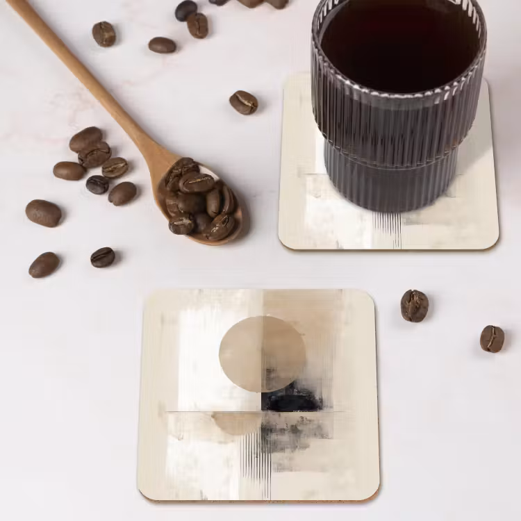 Cirkel - Compositie - Diepte - Beige onderzetter kurk middel -sfeer2
