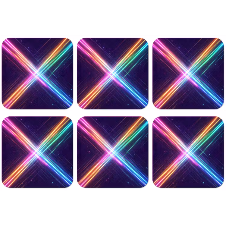 Kruisen - Lasterstralen - Neon onderzetter kurk middel -zkaufland3dotto