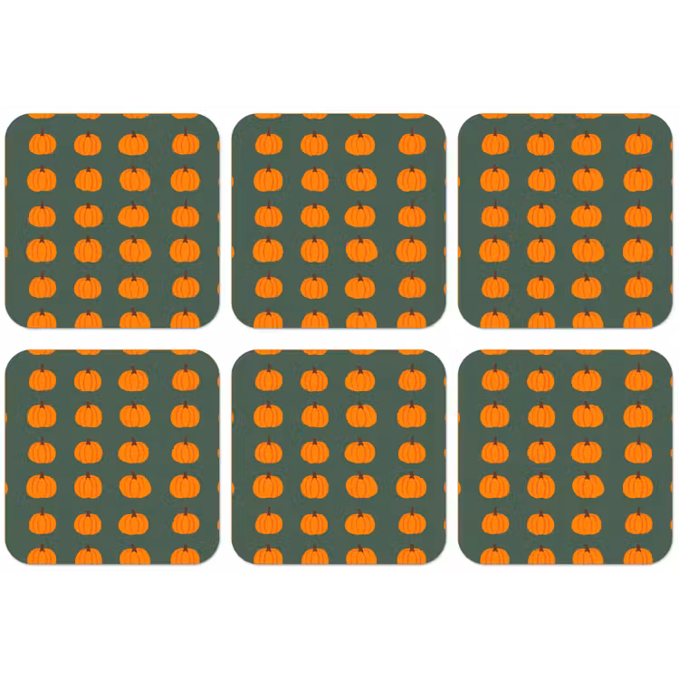 Pompoen - Patroon - Oranje onderzetter kurk middel 366 -zkaufland3dotto