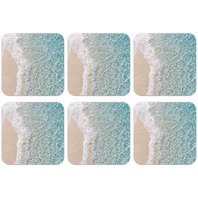 Kust - Zand - Blauw onderzetter kurk middel -zkaufland3dotto
