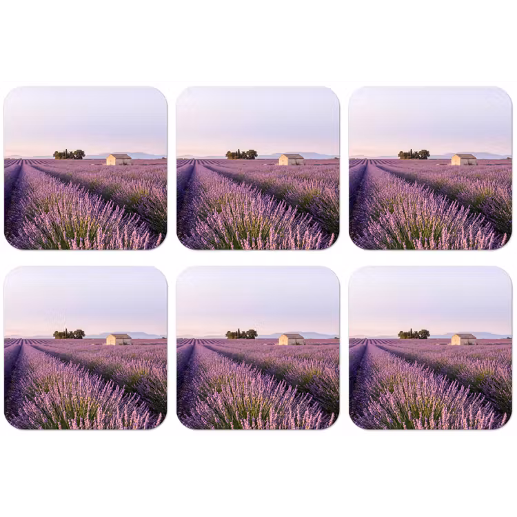 Lavendel - Landschap - Sereen - Paars onderzetter kurk middel -zkaufland3dotto
