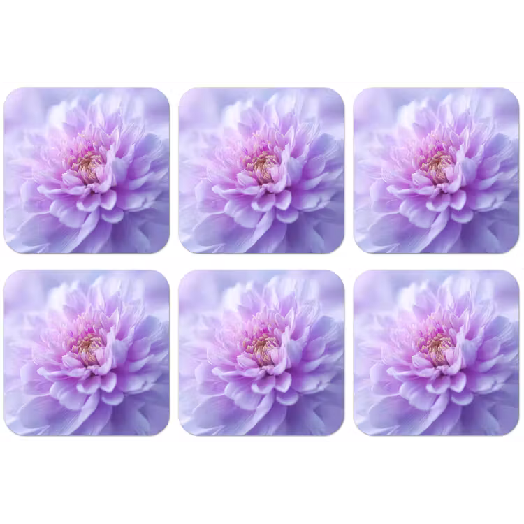 Paars - Dahlia - Dromerig onderzetter kurk middel -zkaufland3dotto