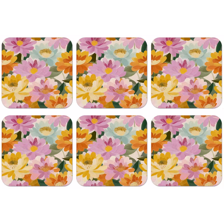 Lelies - Aquarel - Pastel onderzetter kurk middel 366 -zkaufland3dotto